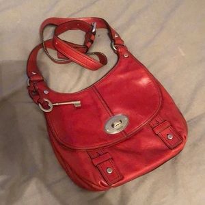 Red Fossil Purse